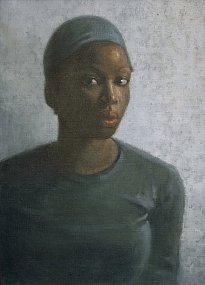 Belinda mit grünem Kopftuch